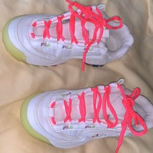 Girls Colorful Fila Sneakers